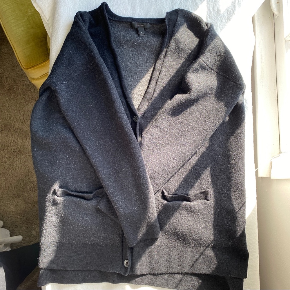 J. Crew Basic Black Cardigan Size Small